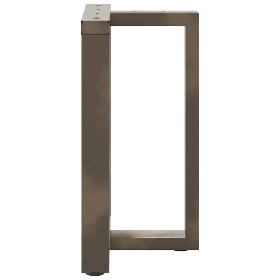 Eettafelpoten 2 St T-Vormig Staal Naturel 50 x 35 x (72-73) cm