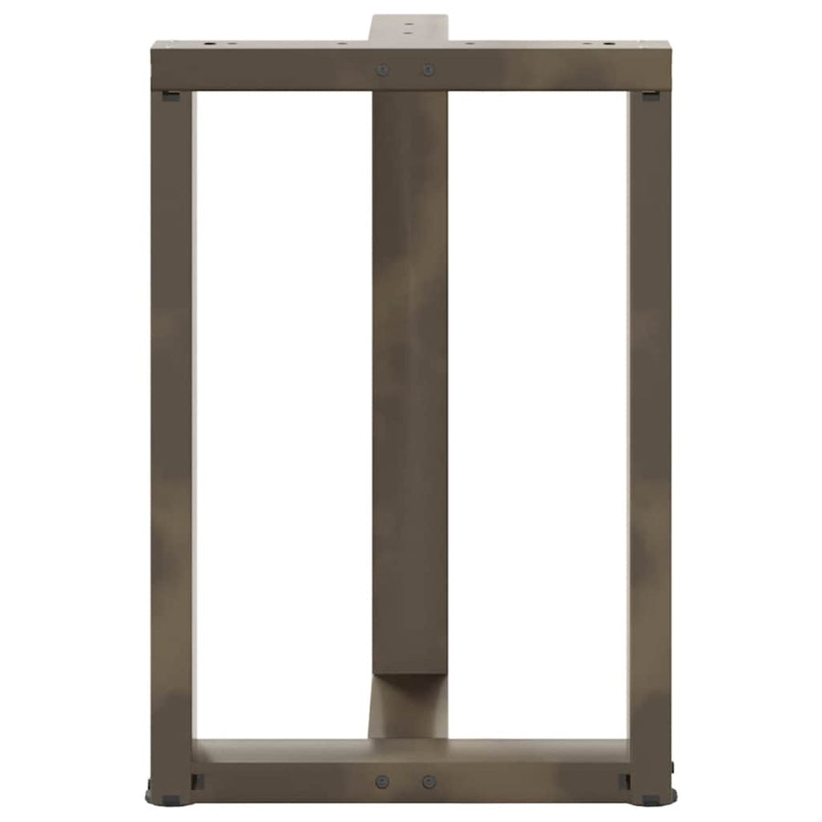 Eettafelpoten 2 St T-Vormig Staal Naturel 50 x 35 x (72-73) cm