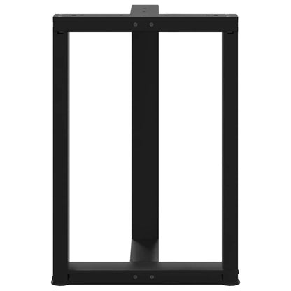 Eettafelpoten 2 st T-vormig 60x35x(72-73) cm staal zwart