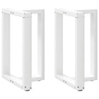 Eettafelpoten 2 st T-vormig 60x35x72-73 cm staal wit