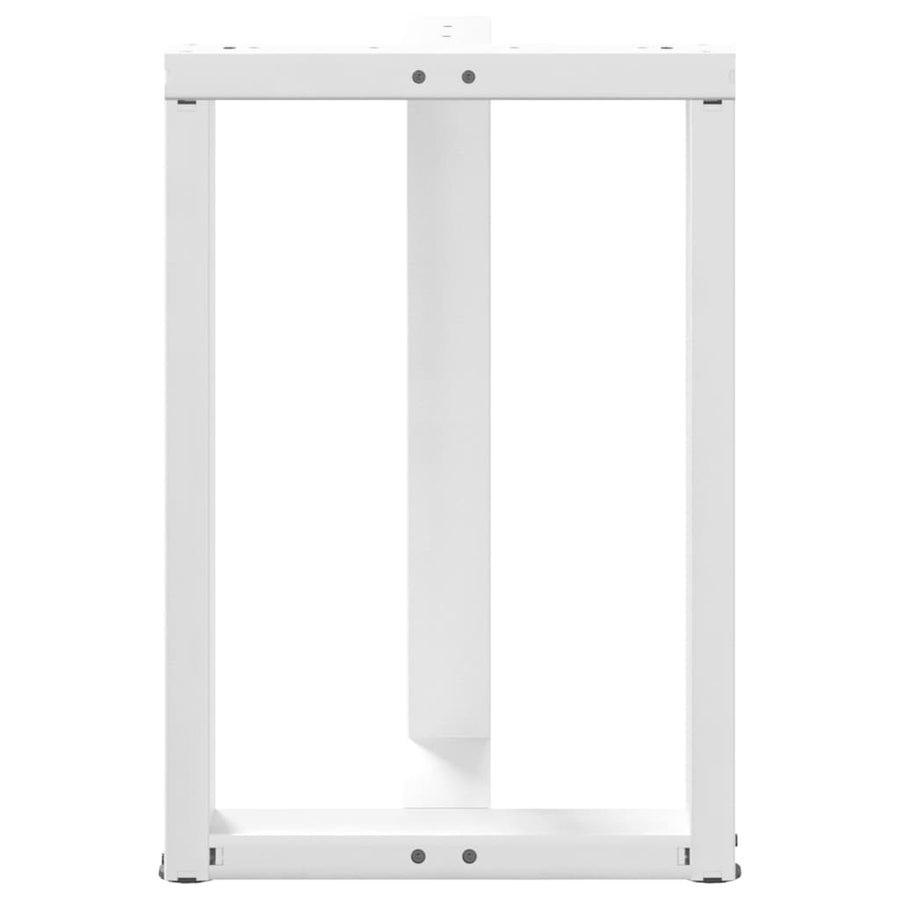 Eettafelpoten 2 st T-vormig 60x35x(72-73) cm staal wit