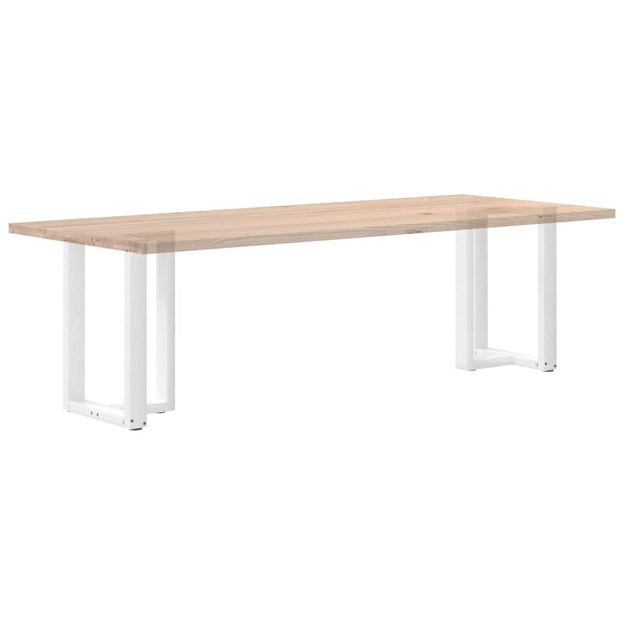 Eettafelpoten 2 st T-vormig 60x35x(72-73) cm staal wit