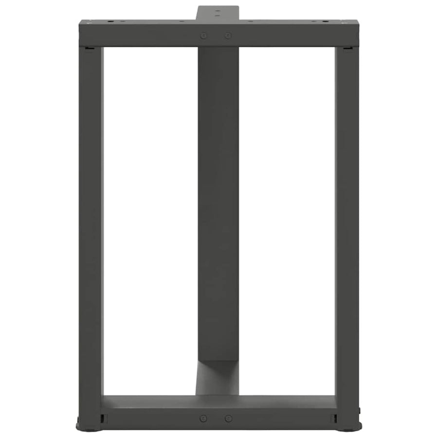 Eettafelpoten 2 st T-vormig 60x35x(72-73) cm staal antraciet