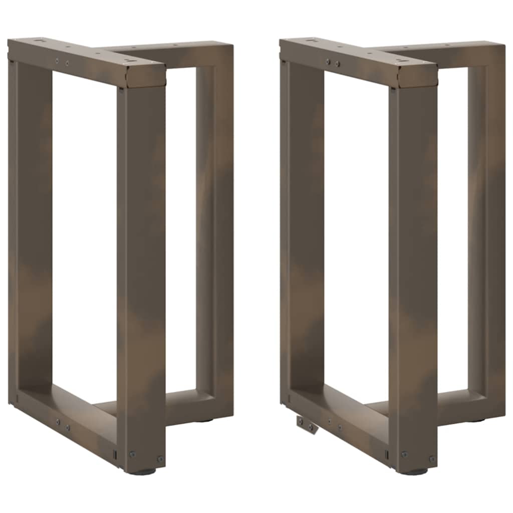 Eettafelpoten 2 St T-Vormig 60X35X(72-73) Cm Staal Naturel Antraciet