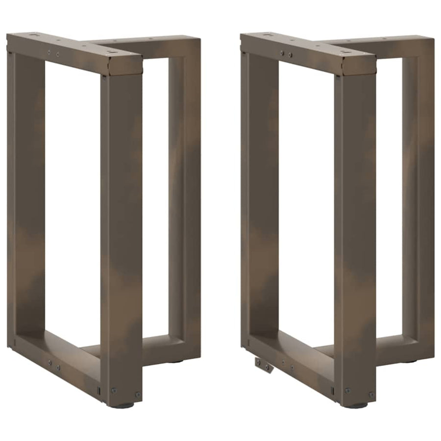 Eettafelpoten 2 St T-Vormig 60X35X(72-73) Cm Staal Naturel Antraciet