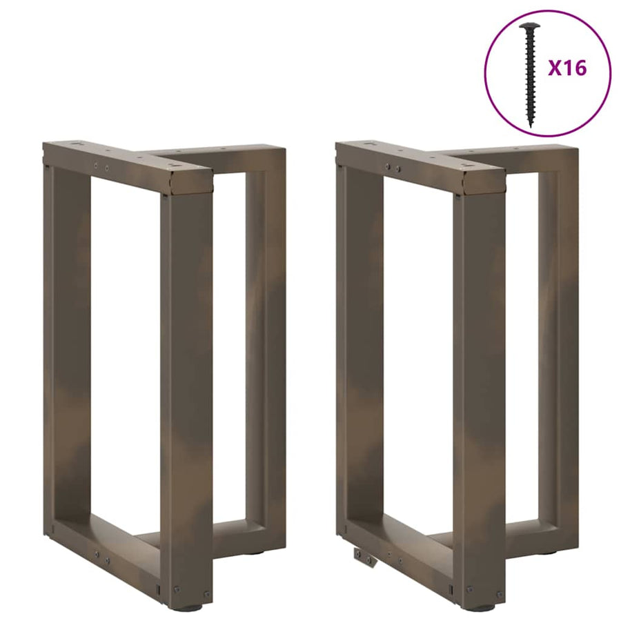 Eettafelpoten 2 St T-Vormig 60X35X(72-73) Cm Staal Naturel Antraciet