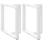 Dining Table Legs T-Shape Steel White 70 x 35 x (72-73) cm