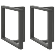 Eettafelpoten 2 st T-vormig 70x35x72-73 cm staal antraciet