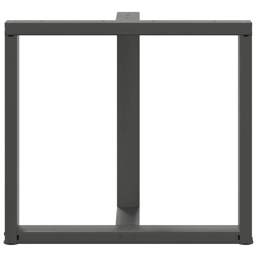 Eettafelpoten 2 st T-vormig 70x35x(72-73) cm staal antraciet