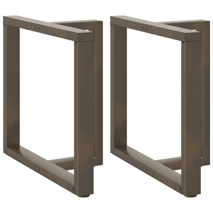 Eettafelpoten 2 St T-Vormig Staal Naturel 70 x 35 x (72-73) cm