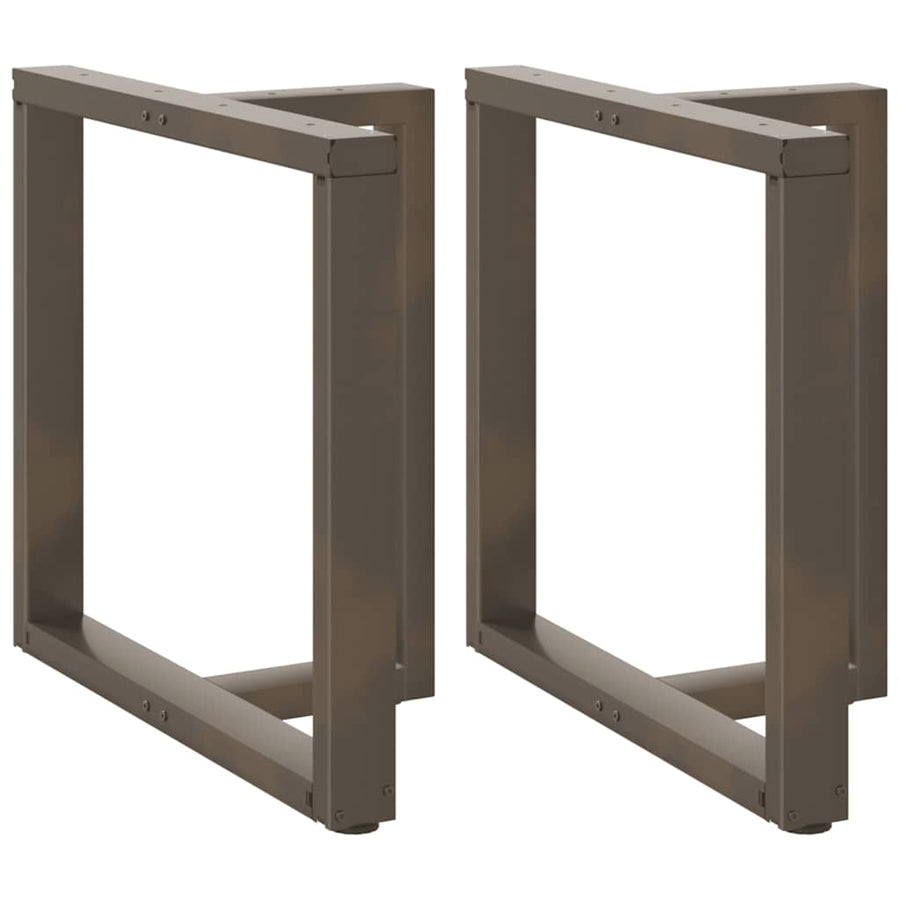 Eettafelpoten 2 St T-Vormig Staal Naturel 70 x 35 x (72-73) cm