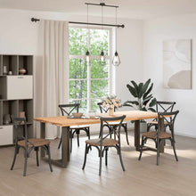 Eettafelpoten 2 St T-Vormig Staal Naturel 70 x 35 x (72-73) cm