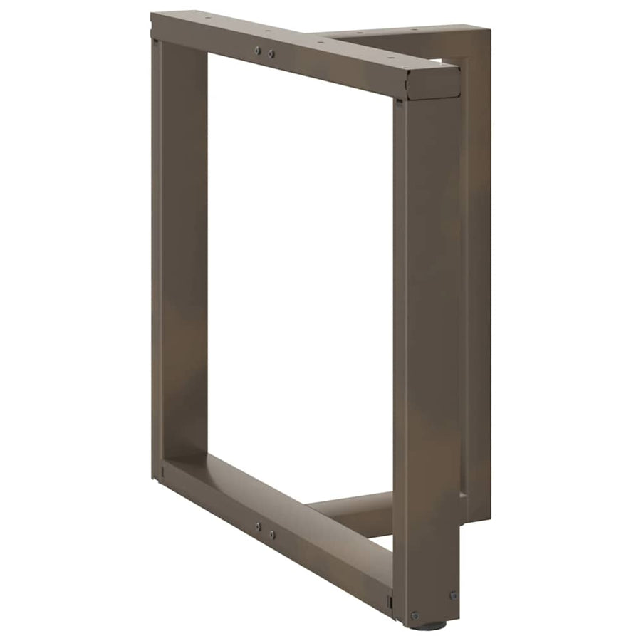 Eettafelpoten 2 St T-Vormig Staal Naturel 70 x 35 x (72-73) cm
