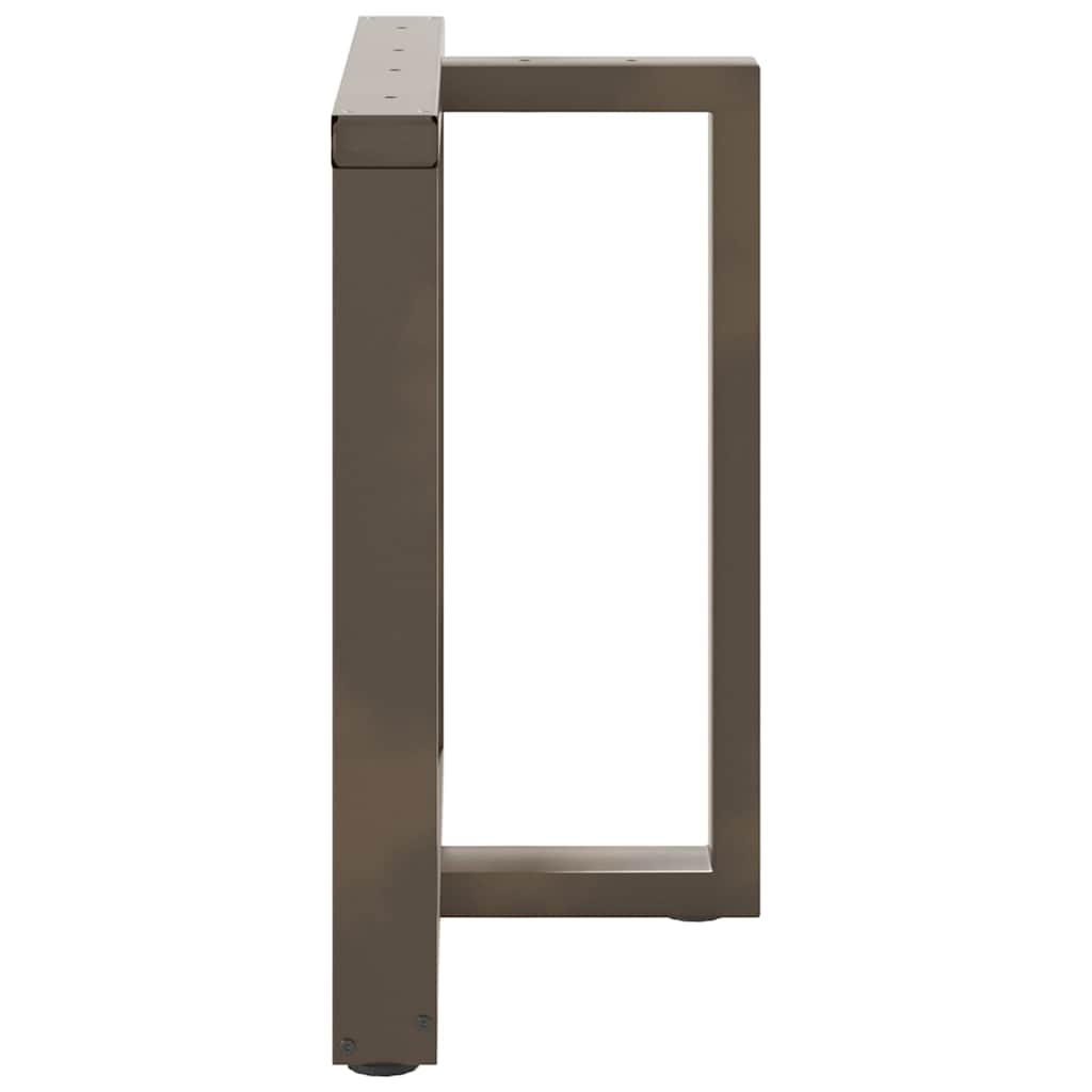 Eettafelpoten 2 St T-Vormig Staal Naturel 70 x 35 x (72-73) cm