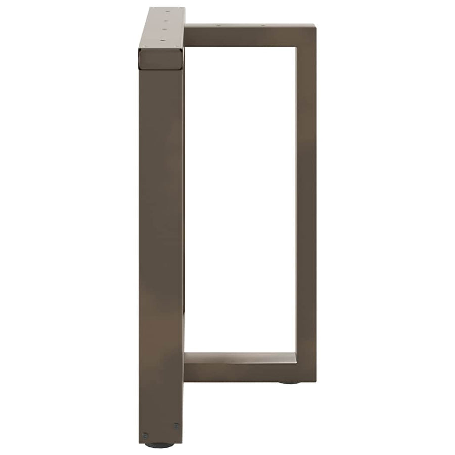 Eettafelpoten 2 St T-Vormig Staal Naturel 70 x 35 x (72-73) cm