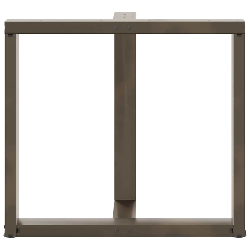 Eettafelpoten 2 St T-Vormig Staal Naturel 70 x 35 x (72-73) cm