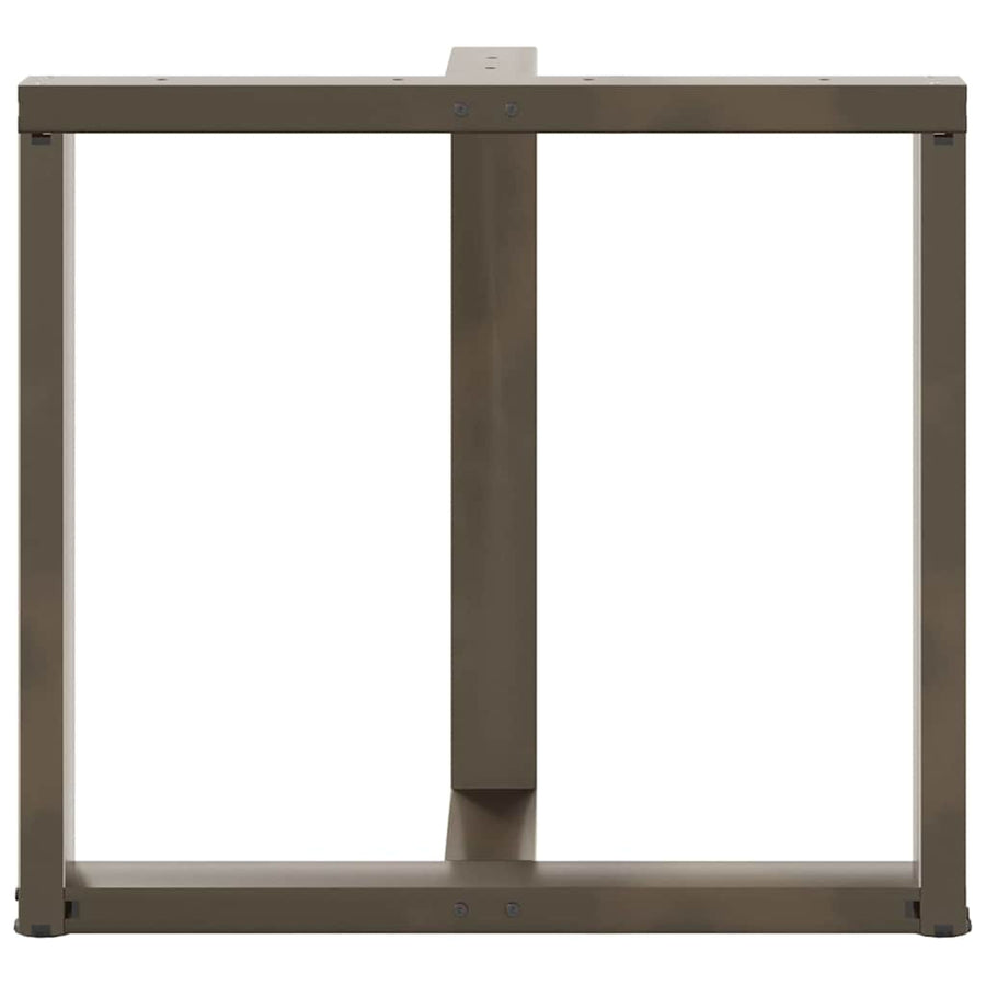 Eettafelpoten 2 St T-Vormig Staal Naturel 70 x 35 x (72-73) cm
