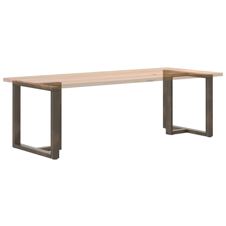 Eettafelpoten 2 St T-Vormig Staal Naturel 70 x 35 x (72-73) cm