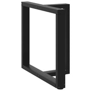 Eettafelpoten 2 st T-vormig 80x35x72-73 cm staal zwart
