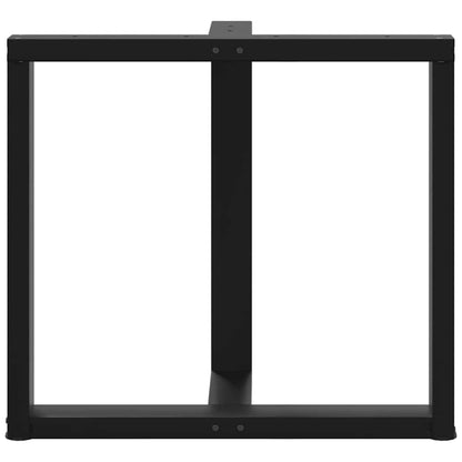 Eettafelpoten 2 st T-vormig 80x35x(72-73) cm staal zwart