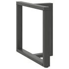 Eettafelpoten 2 st T-vormig 80x35x72-73 cm staal antraciet