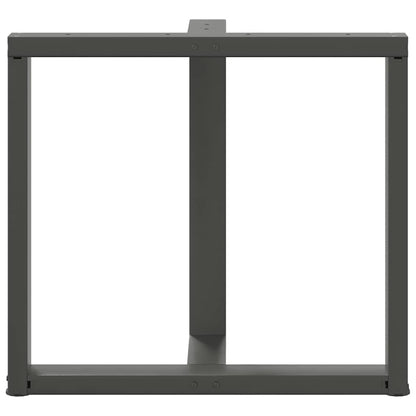 Eettafelpoten 2 st T-vormig 80x35x(72-73) cm staal antraciet