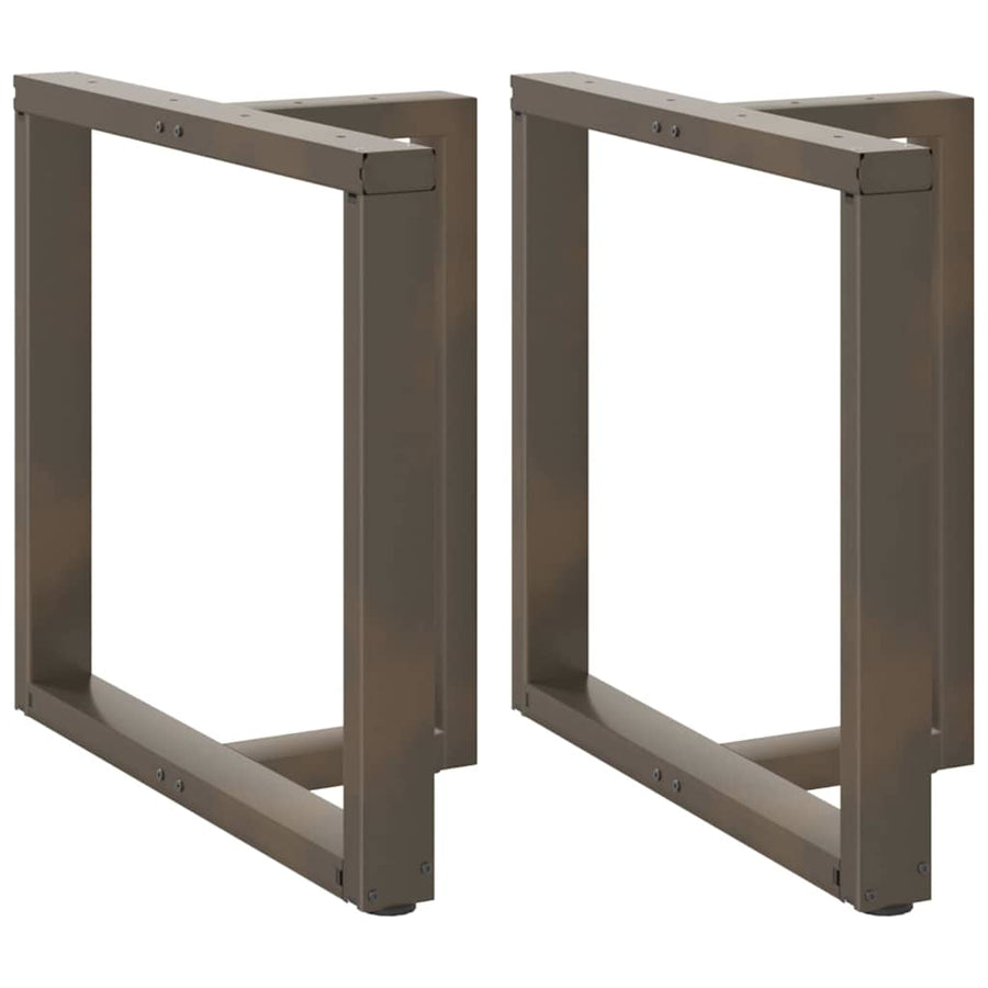 Eettafelpoten 2 St T-Vormig Staal Naturel 80 x 35 x (72-73) cm