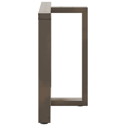 Eettafelpoten 2 St T-Vormig Staal Naturel 80 x 35 x (72-73) cm