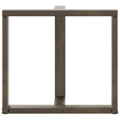 Eettafelpoten 2 St T-Vormig Staal Naturel 80 x 35 x (72-73) cm