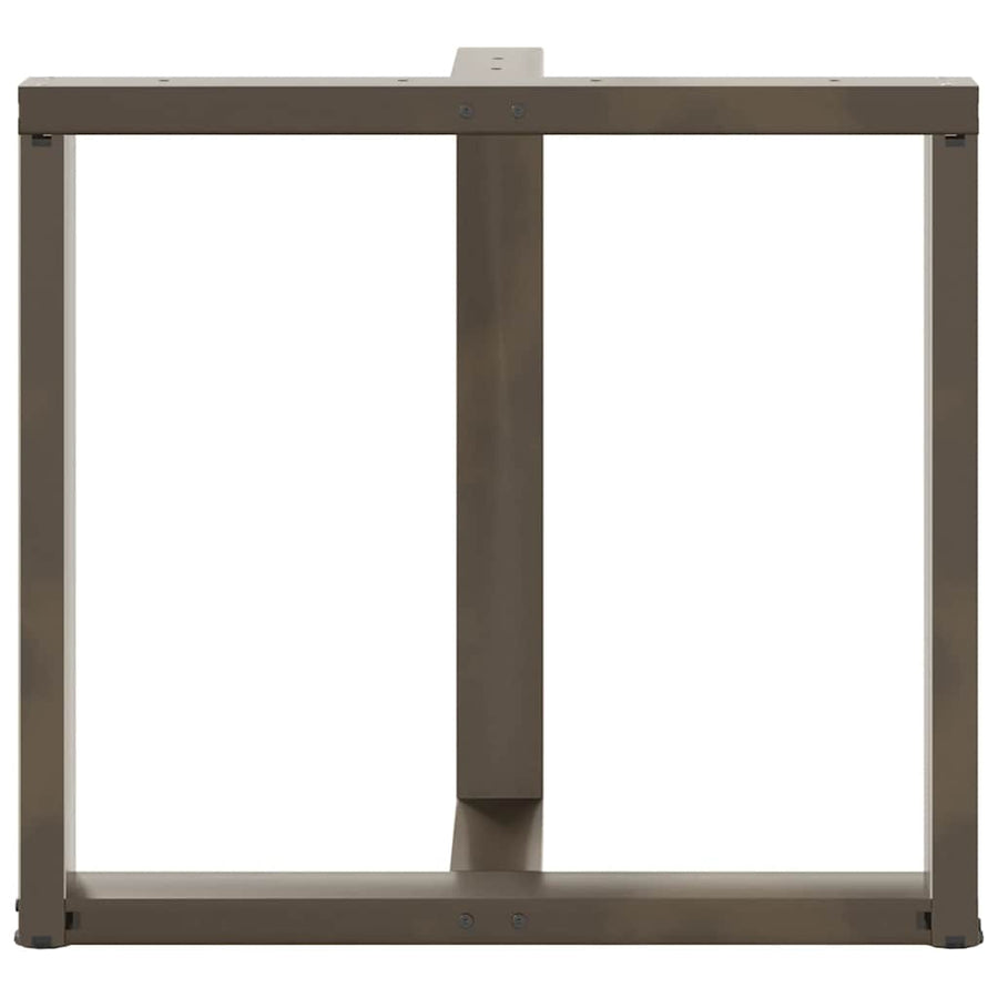 Eettafelpoten 2 St T-Vormig Staal Naturel 80 x 35 x (72-73) cm