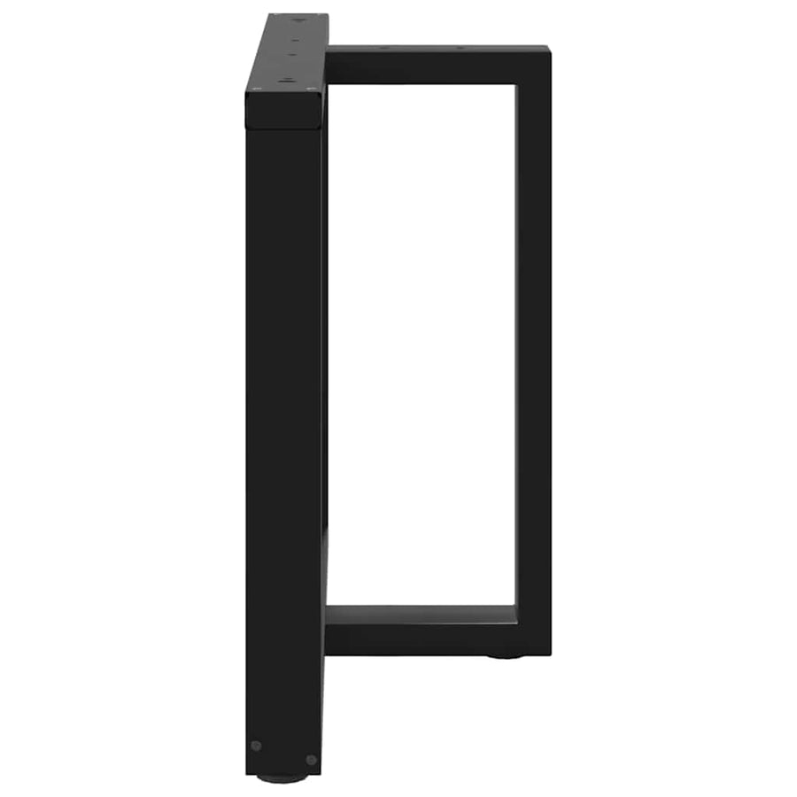 Eettafelpoten 2 st T-vormig 90x35x(72-73) cm staal zwart