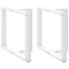 Eettafelpoten 2 st T-vormig 90x35x72-73 cm staal wit