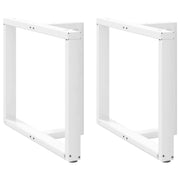 Eettafelpoten 2 st T-vormig 90x35x72-73 cm staal wit