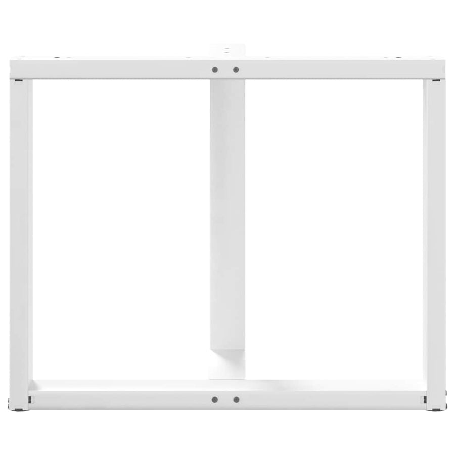 Eettafelpoten 2 st T-vormig 90x35x(72-73) cm staal wit