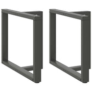 Eettafelpoten 2 st T-vormig 90x35x72-73 cm staal antraciet