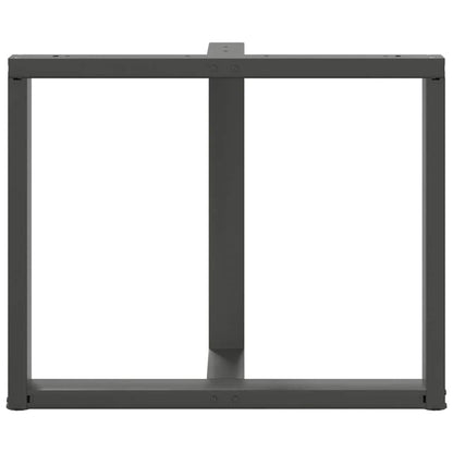 Eettafelpoten 2 st T-vormig 90x35x(72-73) cm staal antraciet