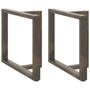 Dining table legs 2 pcs T-shaped 90x35x(72-73) cm steel natural
