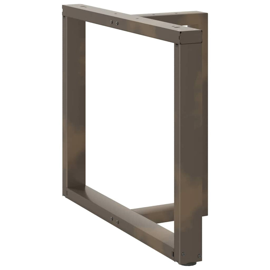 Eettafelpoten 2 St T-Vormig Staal Naturel 90 x 35 x (72-73) cm