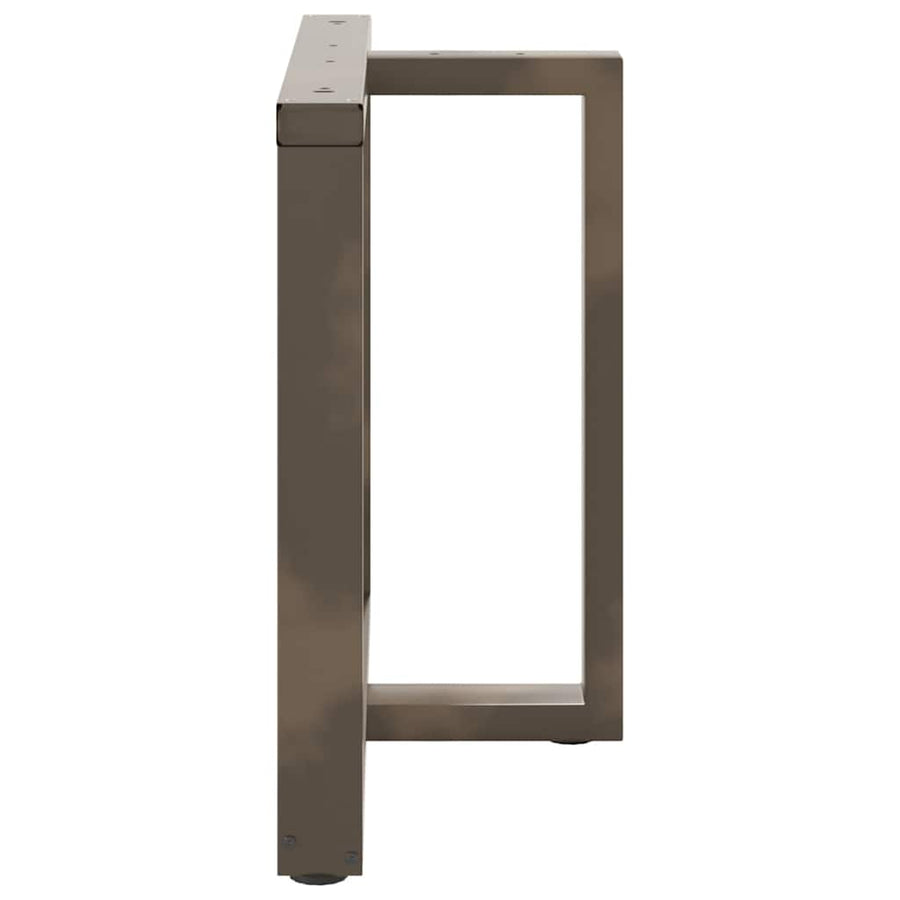 Eettafelpoten 2 St T-Vormig Staal Naturel 90 x 35 x (72-73) cm