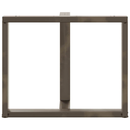 Eettafelpoten 2 St T-Vormig Staal Naturel 90 x 35 x (72-73) cm