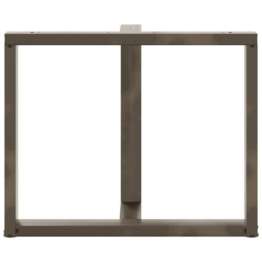 Eettafelpoten 2 St T-Vormig Staal Naturel 90 x 35 x (72-73) cm
