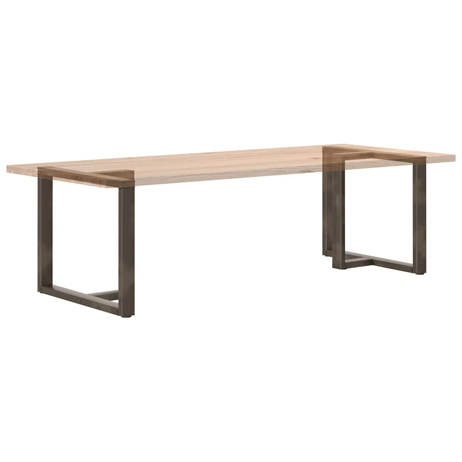 Eettafelpoten 2 St T-Vormig Staal Naturel 90 x 35 x (72-73) cm