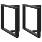 Dining table legs 2 pcs T-shaped 100x35x(72-73) cm steel black