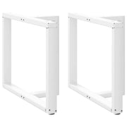 Tafelpoten 2 st T-vormig 100x35x72-73 cm staal wit