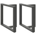 Eettafelpoten 2 st T-vormig 100x35x72-73 cm staal antraciet