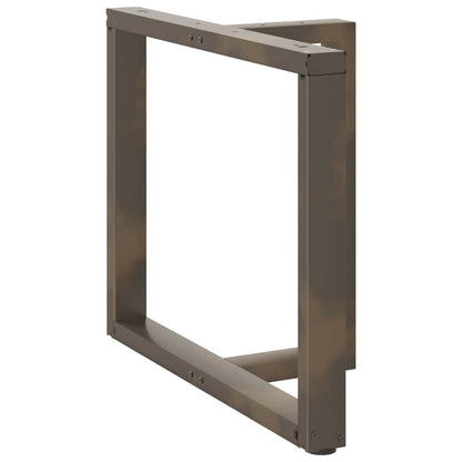 Eettafelpoten 2 St T-Vormig Staal Naturel 100 x 35 x (72-73) cm