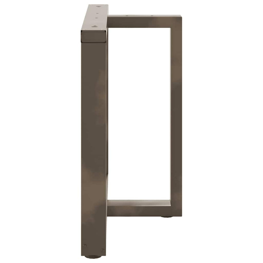 Eettafelpoten 2 St T-Vormig Staal Naturel 100 x 35 x (72-73) cm