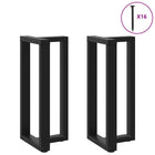 Bar table legs 2 pcs T-shaped 40x35x(90-91) cm steel black