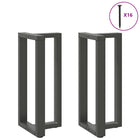 Bartafelpoten 2 st T-vormig 40x35x91 cm staal antraciet