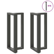 Bar table legs 2 pcs T-shaped 40x35x(90-91) cm steel anthracite